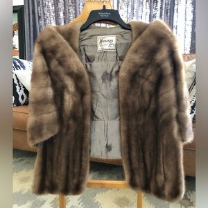 Gorgeous Vintage Brown Mink Stole Mackenzie Furs Milwaukee NY EUC!